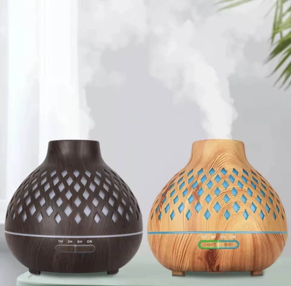 جهاز ترطيب وعطر بتصميم خشبي عصري