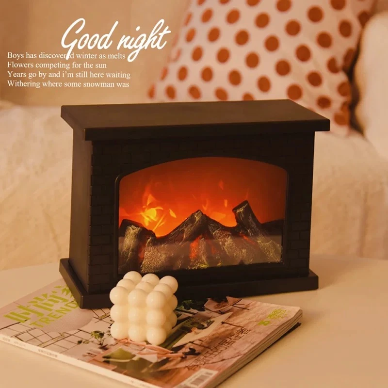 مدفأة ديكور كهربائية بتصميم الطوب الكلاسيكي