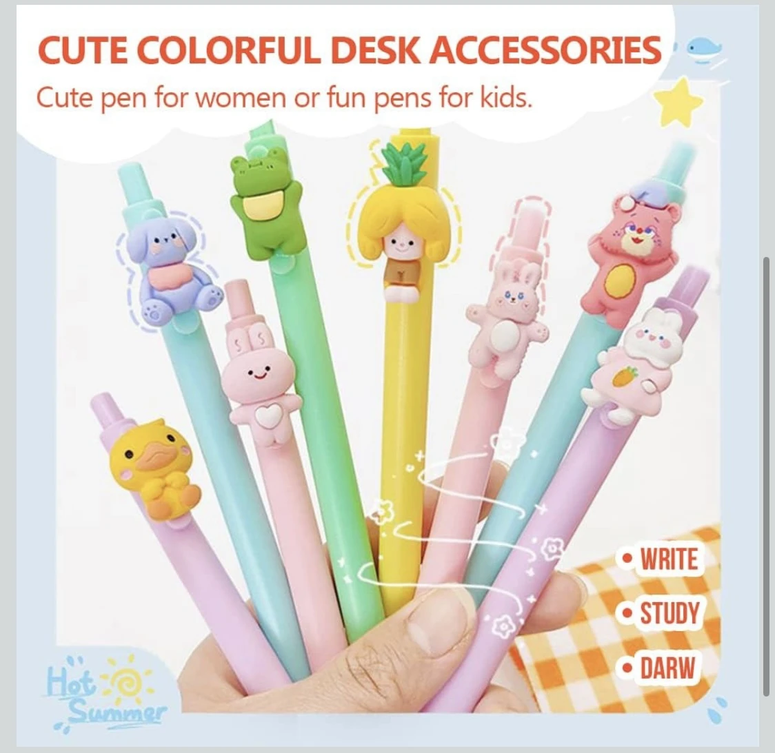 قلم حبر للاطفال متعدد الاشكال