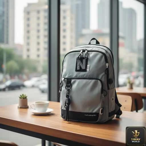 شنطة ظهر سوداء متعددة الجيوب