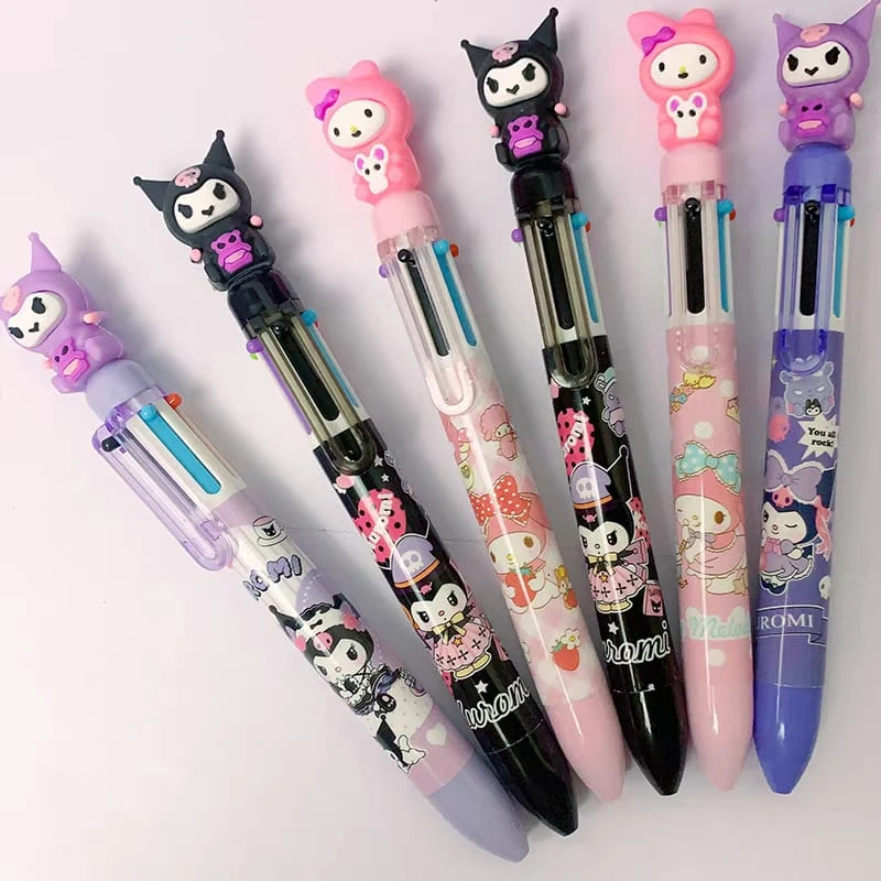 أقلام شخصيات كرتونية متعددة الألوان