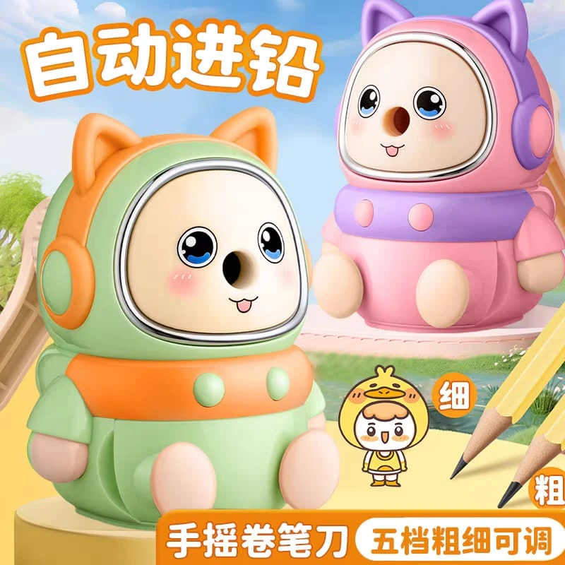 مبراة أقلام يدوية بتصميم كرتوني