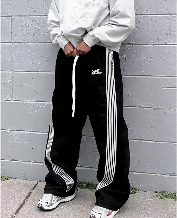 بنطلون رياضي كارجو للرجال قابل للتمدد بخصر مرن ورباط مع جيوب مقاس S-XXL