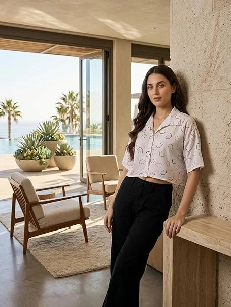 قميص عصري طراز LF-W1874-New للنساء من ليريا فاشون ( عبوة من 1 قطعة)