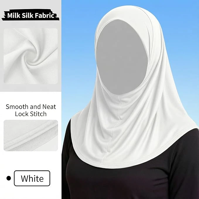 جودتول حجاب مع لف للذقن للنساء، قبعة داخلية تحت الوشاح، وشاح حجاب اسلامي للاستخد
